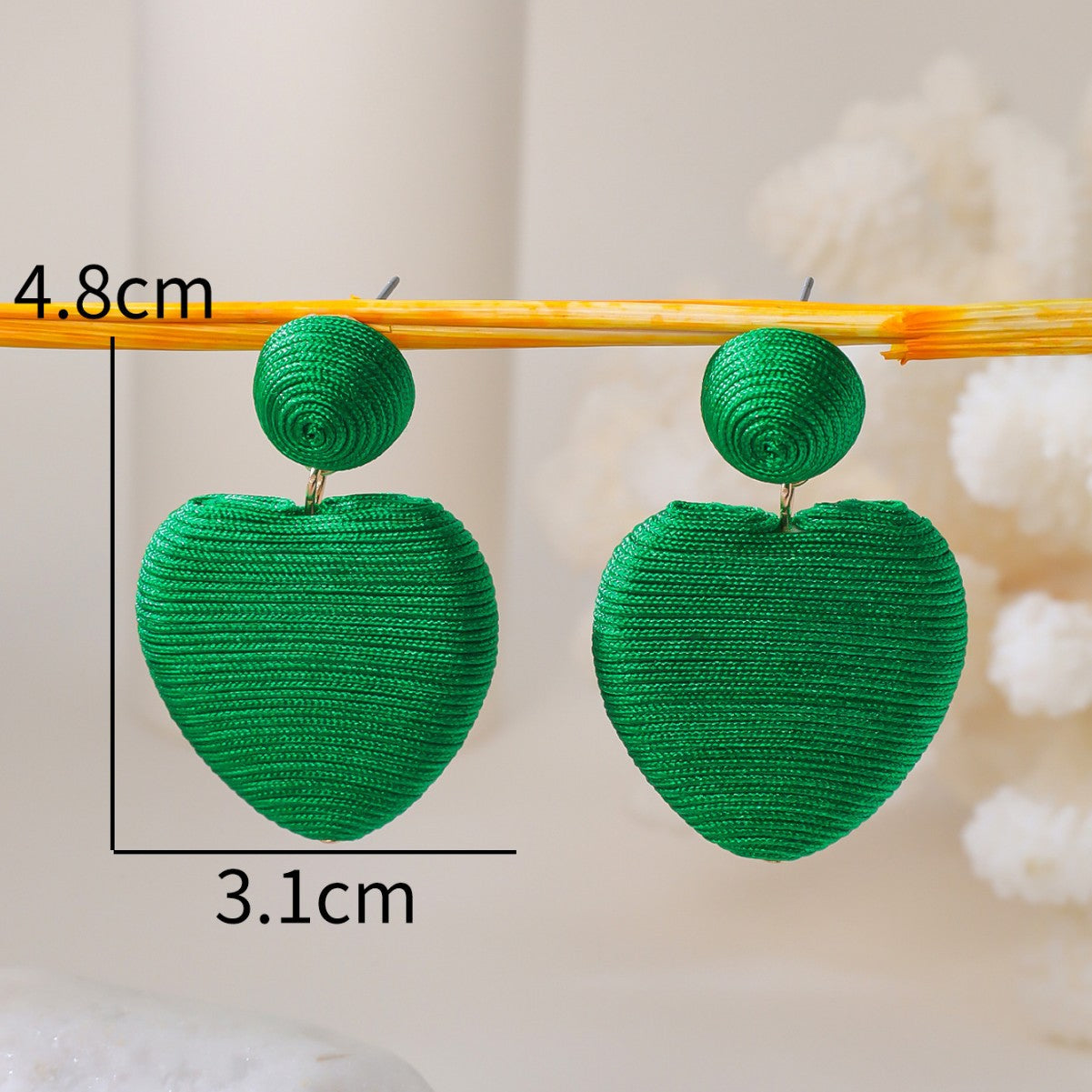 Wholesale Handmade Wrapping Peach Heart Pendant  Earrings