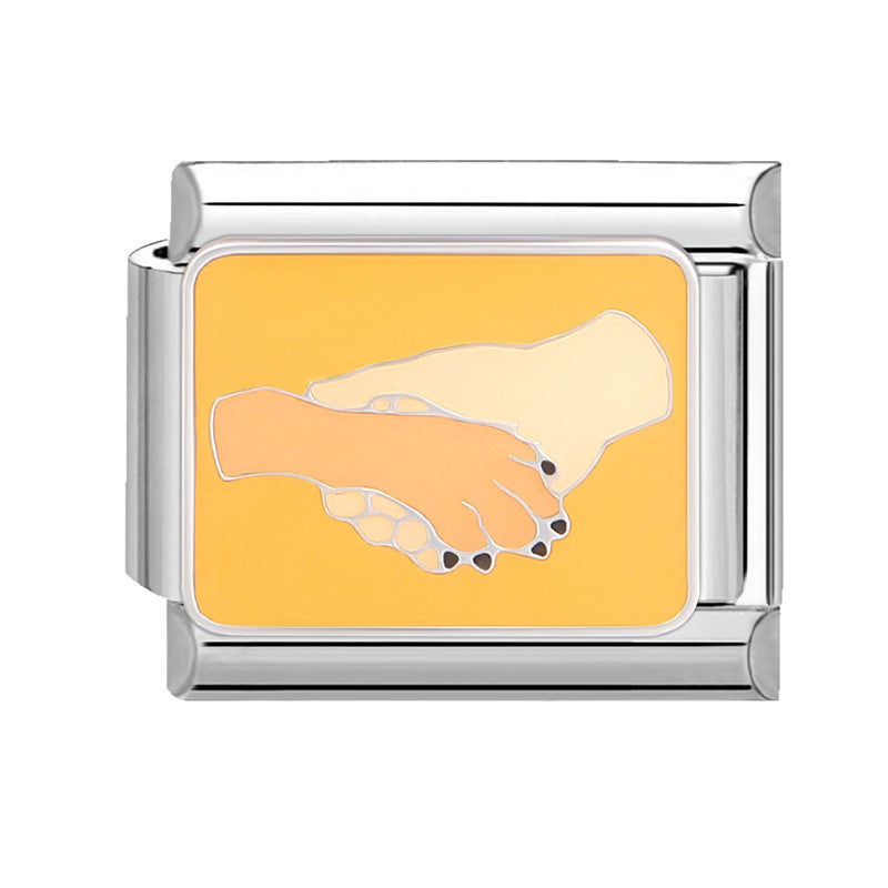 Wholesale Italian Beaded Bracelet 9mm DIY Splicing Removable Yellow Cartoon Series Stainless Steel Combinable Bracelet