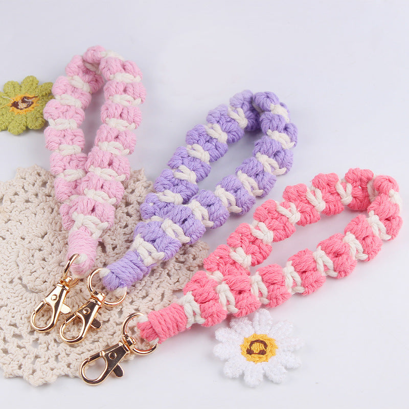 Wholesale Hand Woven Cotton Rope Lanyard Keychain ACC-KC-GuangTian080