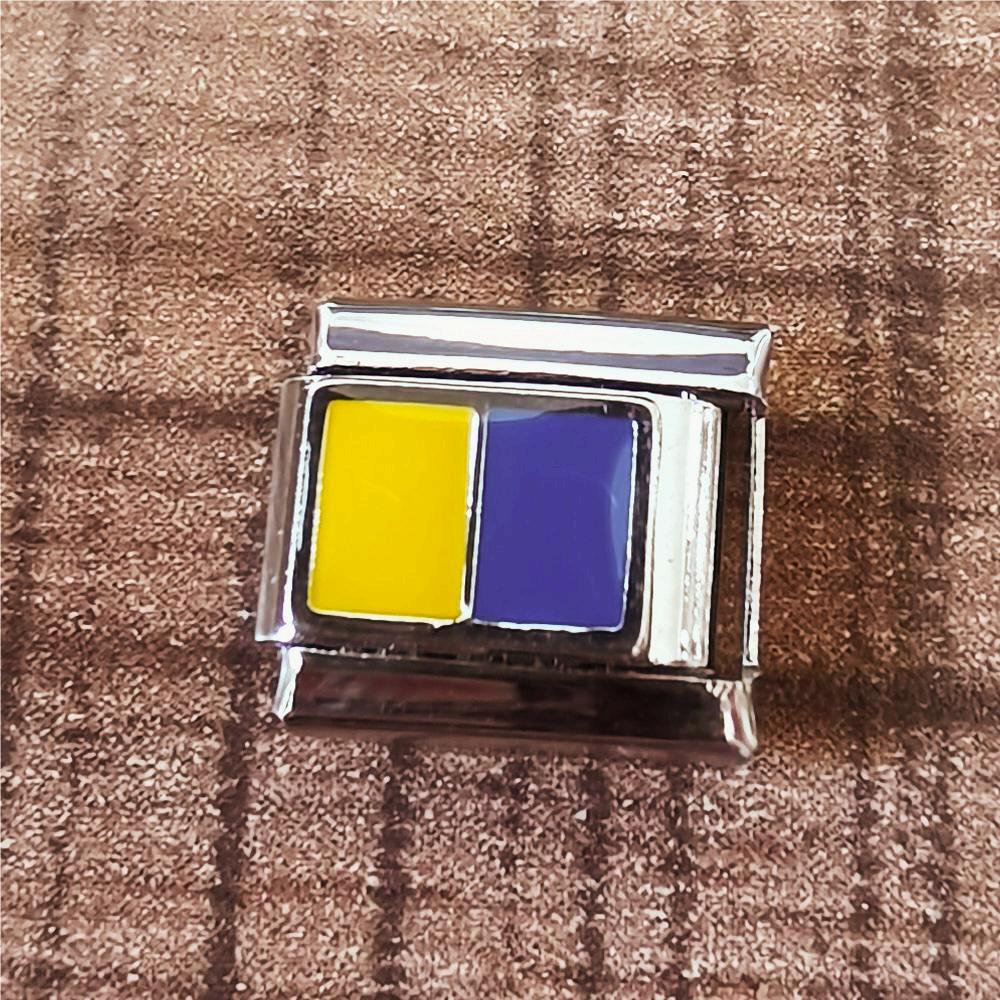 Wholesale 2pcs Italian Charm Bracelet 9mm DIY Splicing Removable Stainless Steel Flag Series Composable Bracelet ACC-BT-XY043