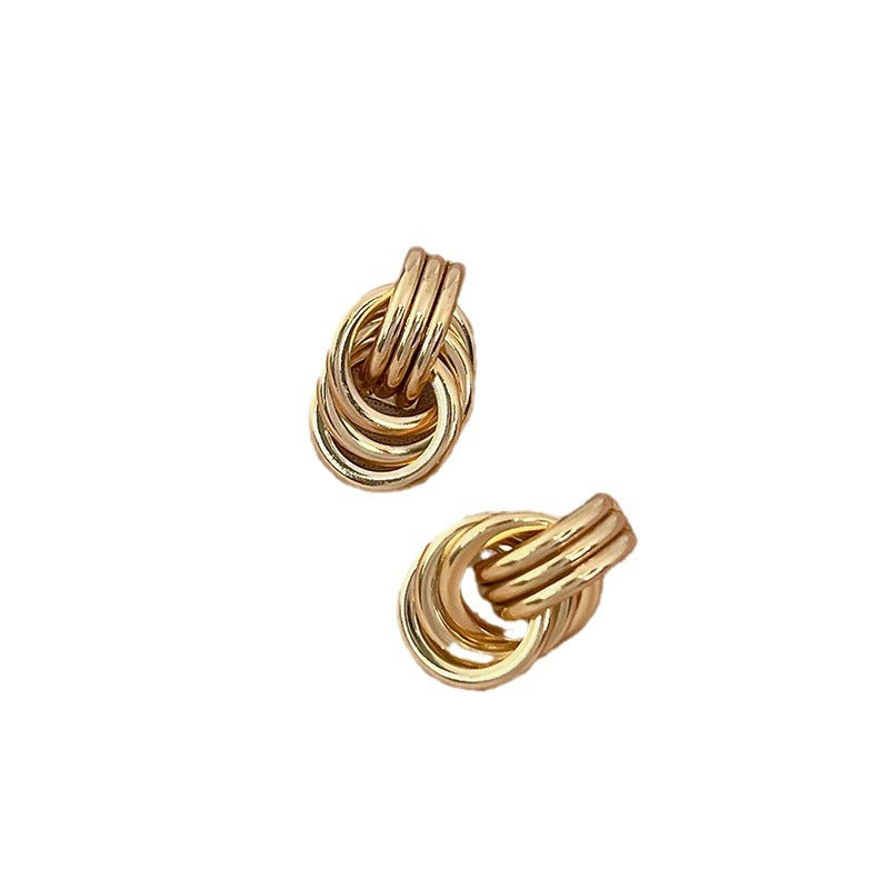 Wholesale Geometric Twist Alloy Earrings ACC-ES-XiaoCheng003