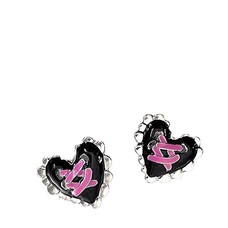 Wholesale alloy heart shaped ear clips earrings