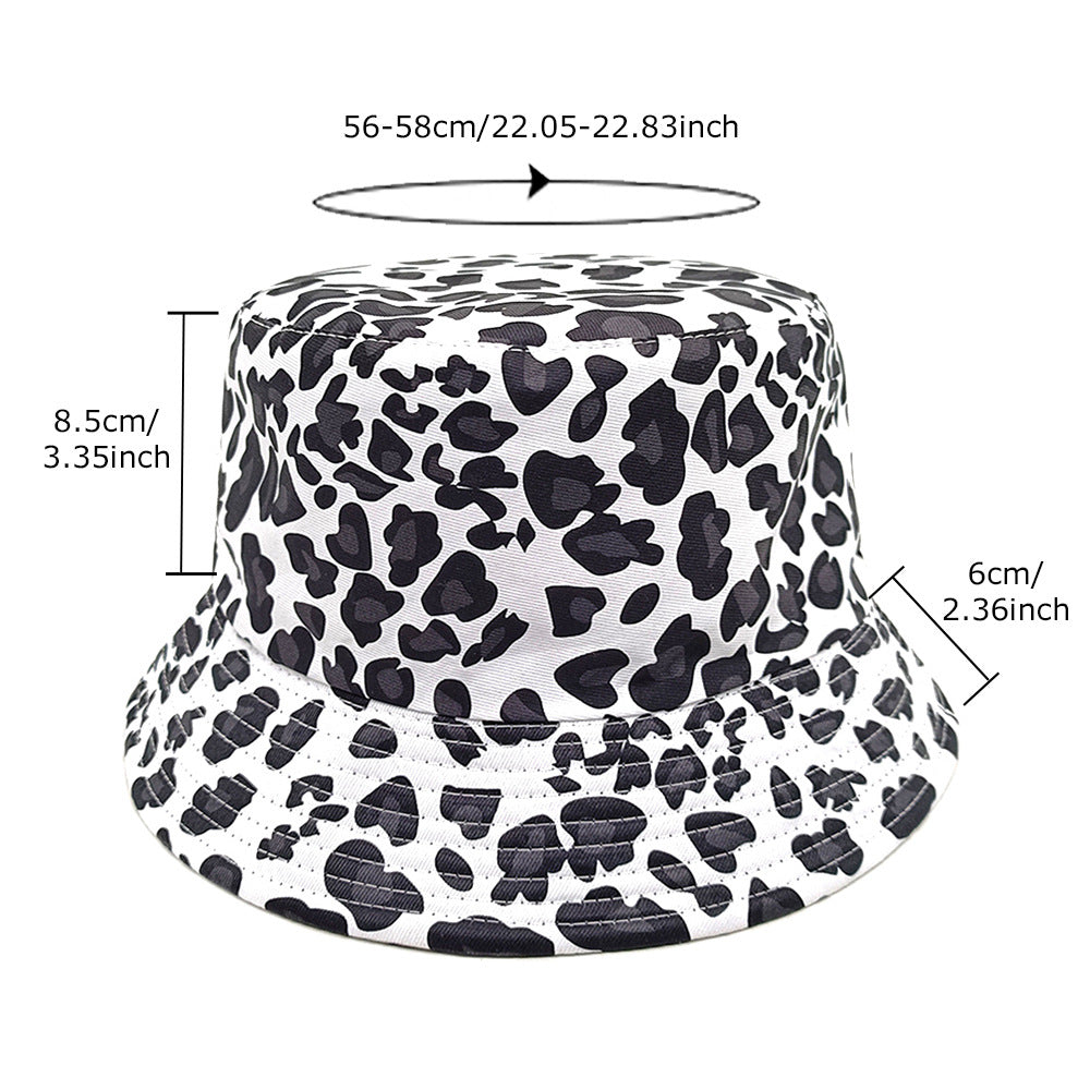 Wholesale Leopard print double-sided bucket hat