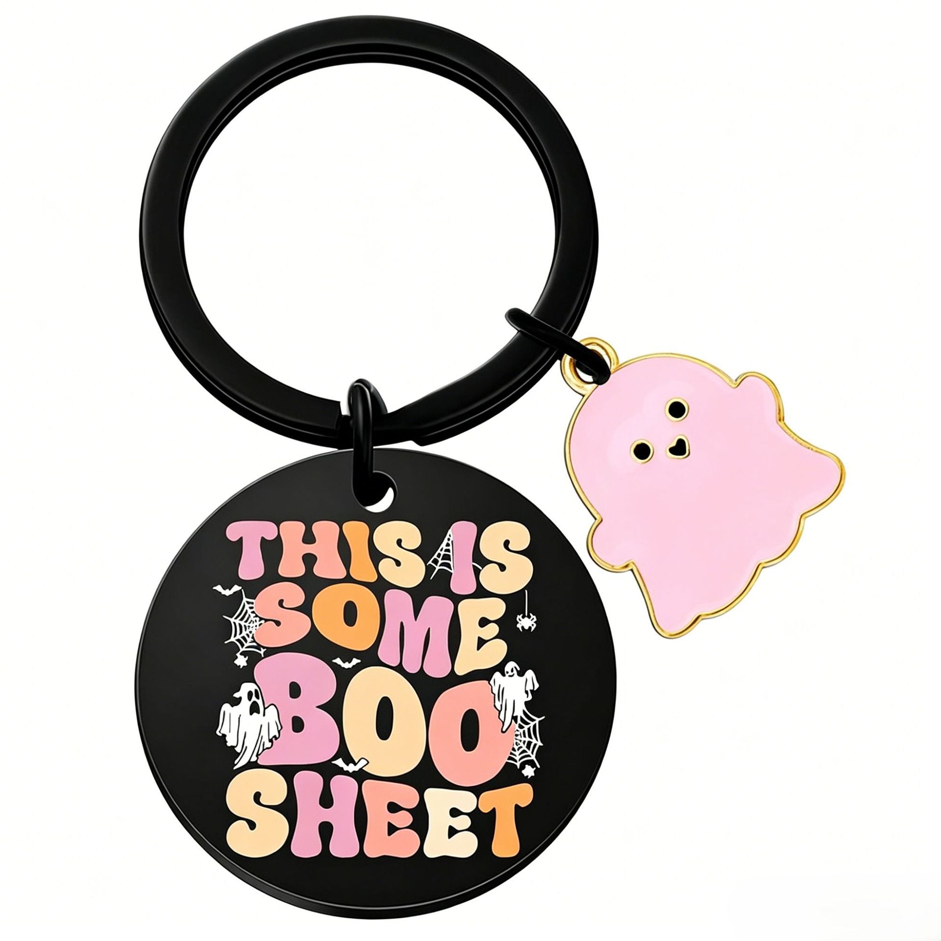 Wholesale  Ghost Pattern Stainless Steel Keychain Decorative Accessory for Party Gifts
