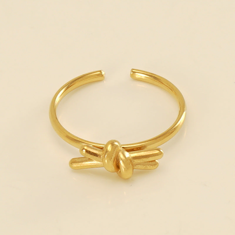 Wholesale  titanium steel plating 18K opening adjustable ring