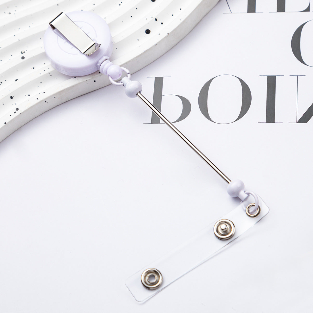 Wholesale Badge Reels Beadable Retractable Easy-Pull Button Badge ID Keychain ACC-KC-HuaH004