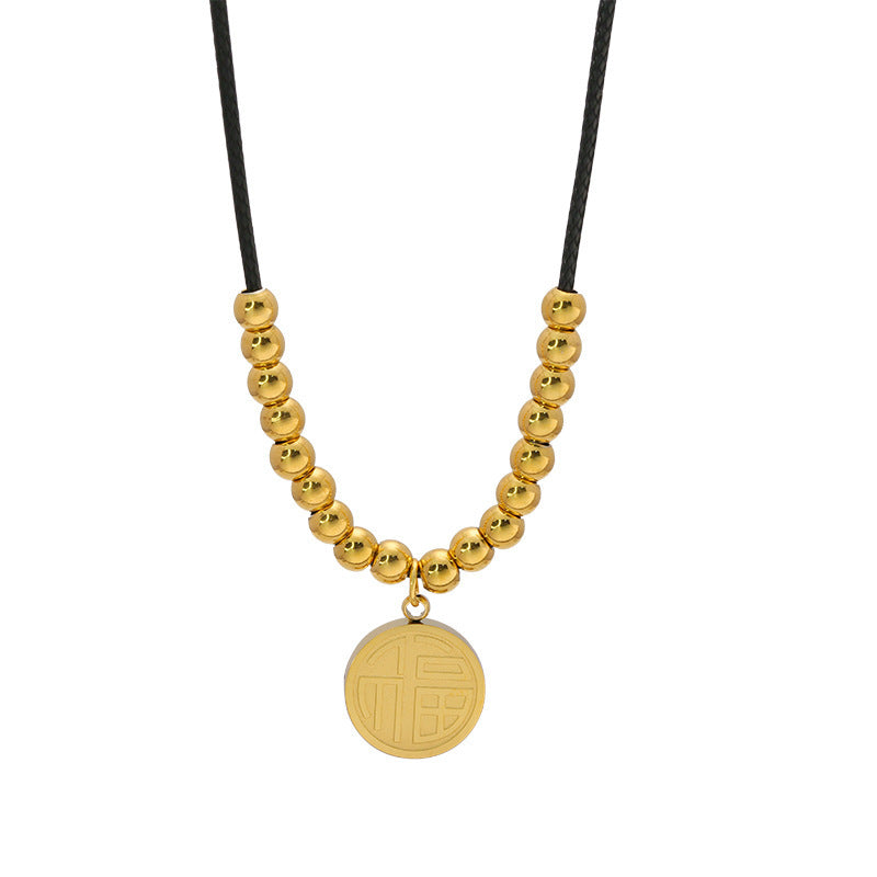 Wholesale Light Luxury Titanium Steel Necklace ACC-NE-Quanx007