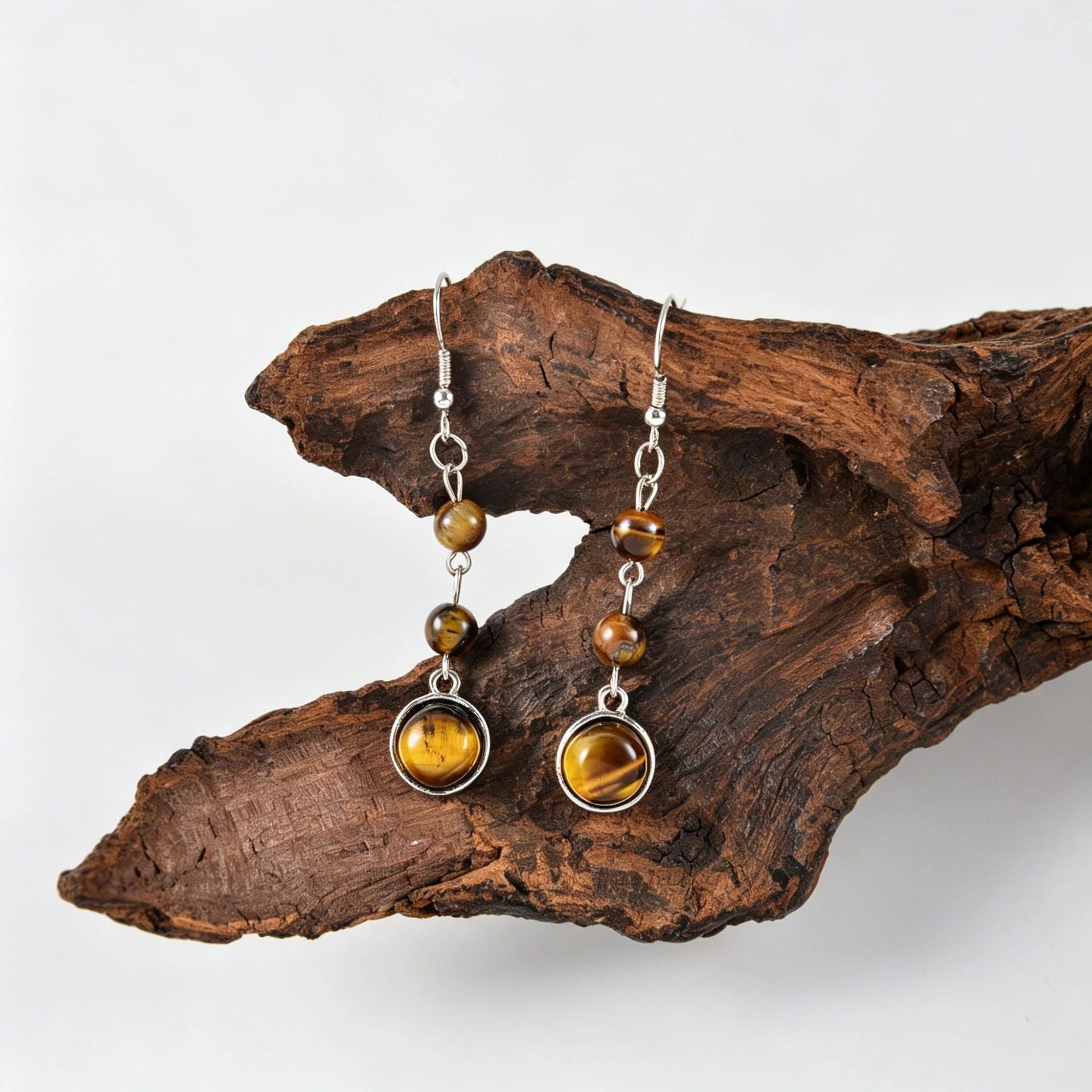 Wholesale Retro Tiger Eye Stone Tassel Earrings For Women Bohemian Beaded Design Trendy Everyday Jewelry Accessory For Parties And Gifts
