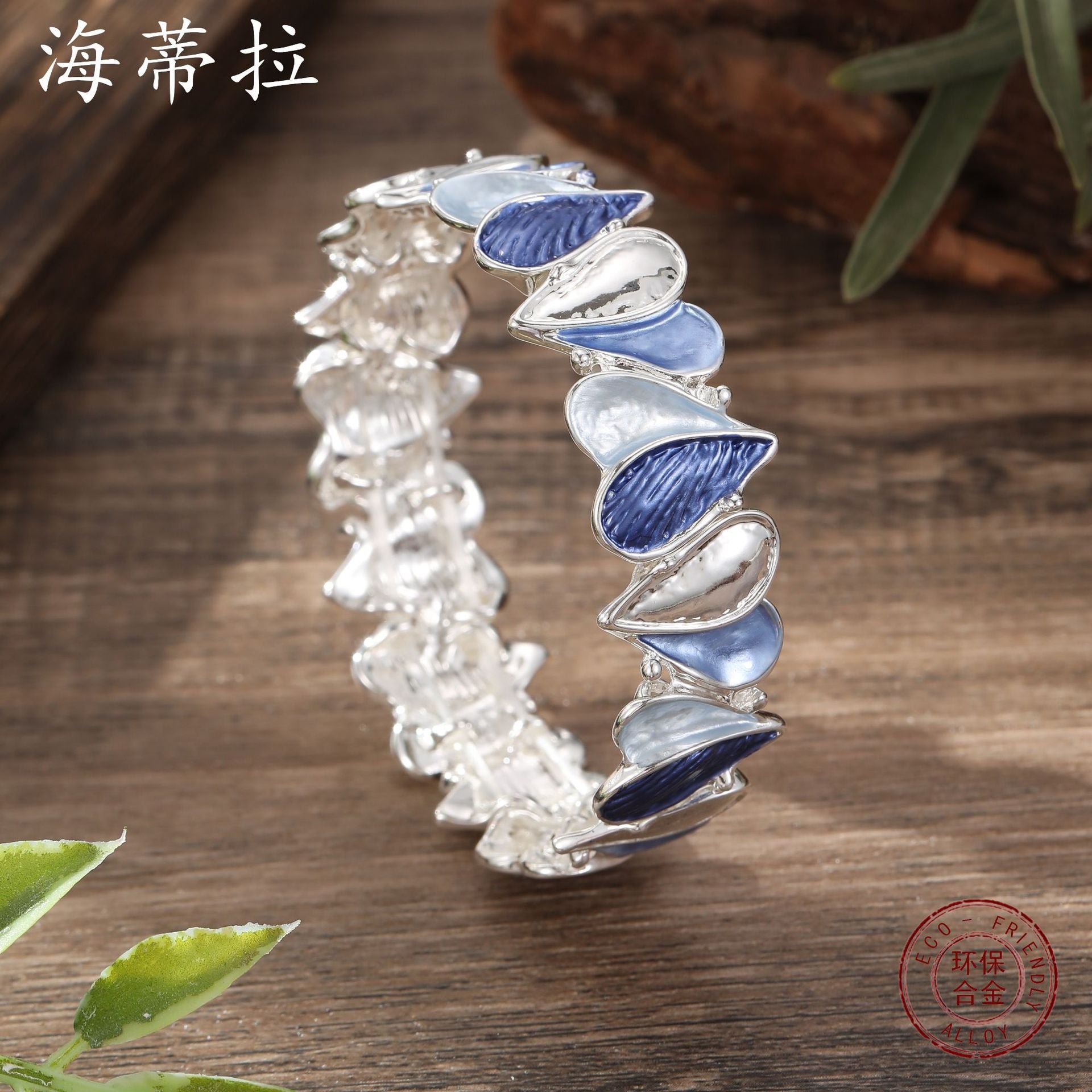 Wholesale Color Painting Oil Love Elastic Bracelet All-match Geometric Heart-shaped Elastic Bracelet