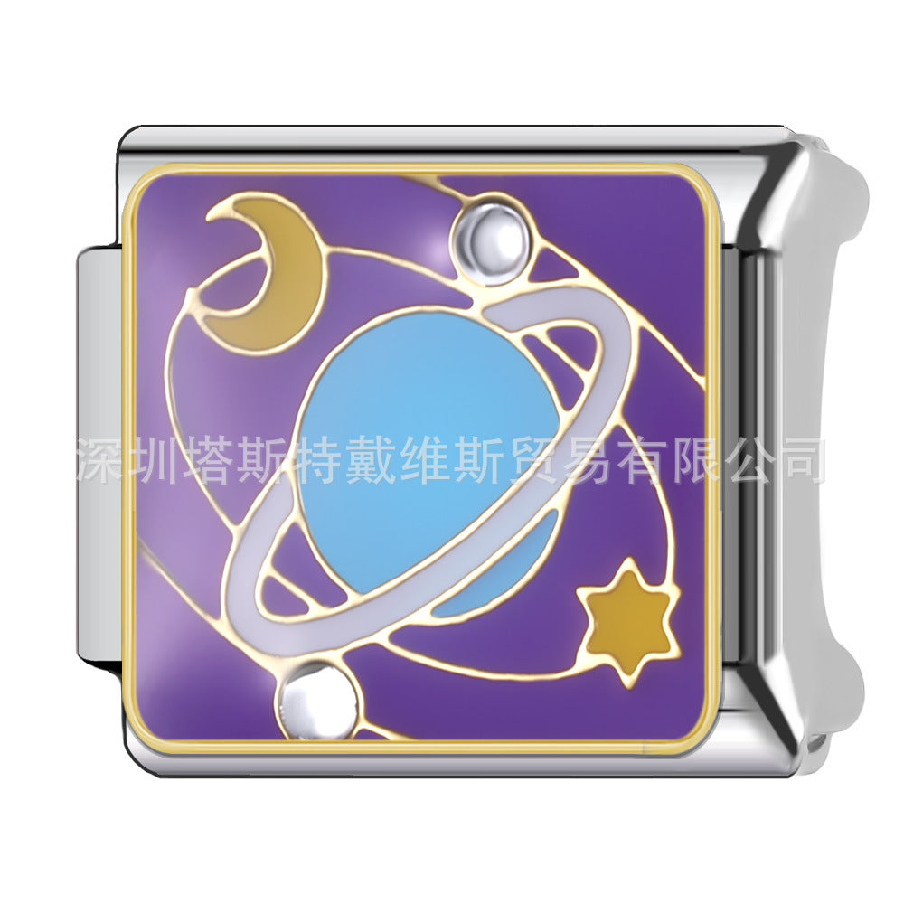 Wholesale Retro Tarot-Style Italian Charm Bracelet Stainless Steel Fashion Accessory Gift