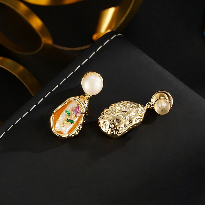 Wholesale S925 Silver Pin Rose Earrings