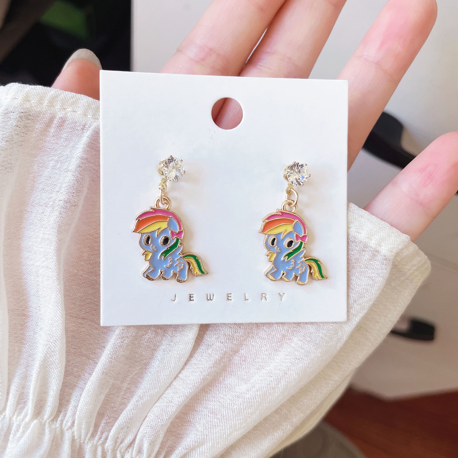 Wholesale Cartoon Cute S925 Silver Needle Earrings ACC-ES-Yijia005