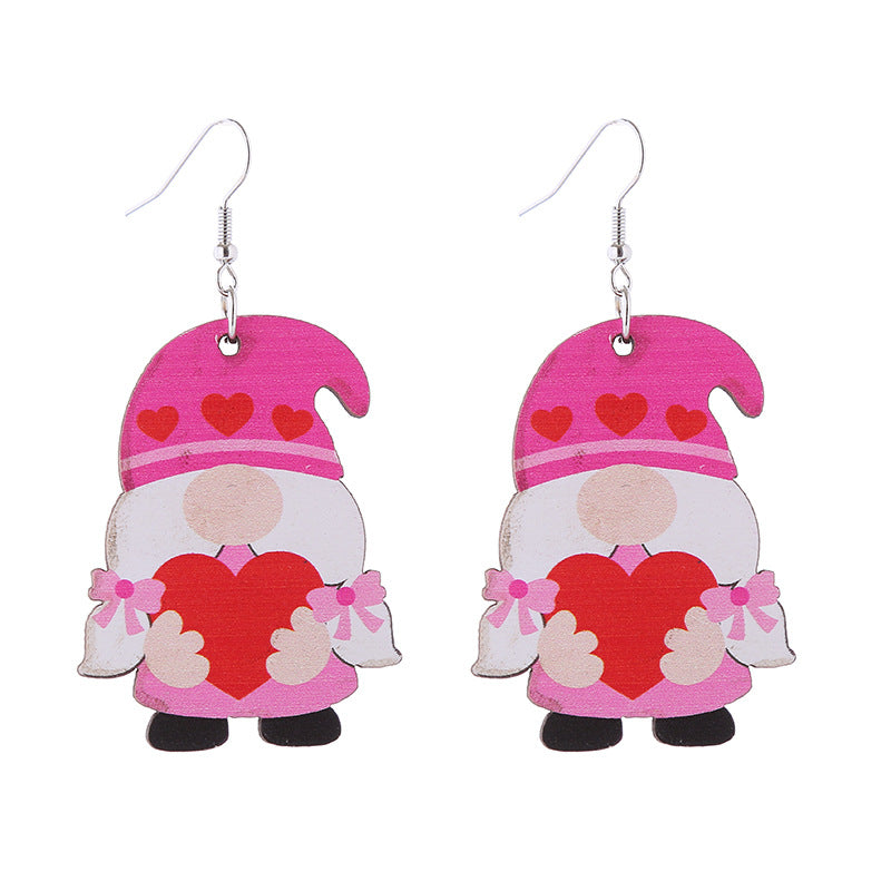 Wholesale Valentine's Day Pink Series Love Hot Air Balloon Earrings ACC-ES-ChouT001