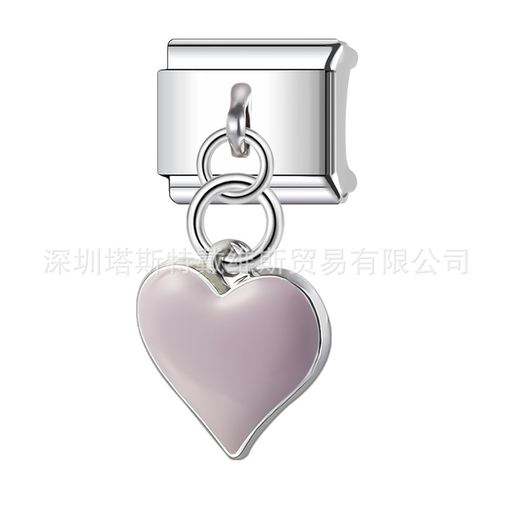 Wholesale Heart-Shaped 9mm Alloy Electroplated Pendant – DIY Bracelet Charm,  Boutique Resale Jewelry Accessory