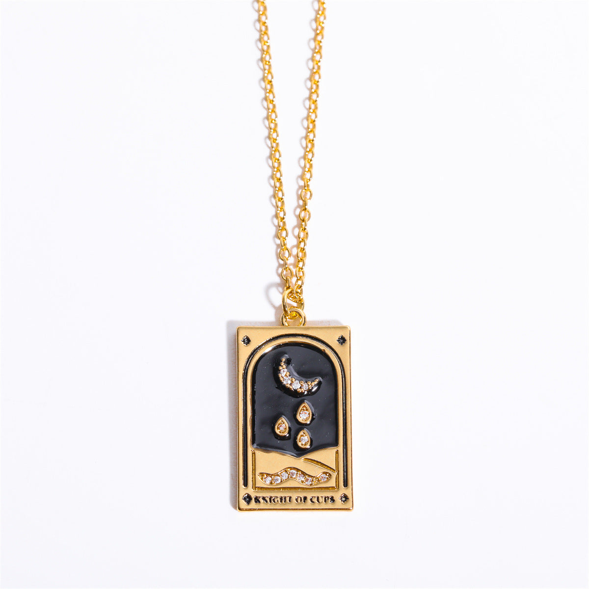 Wholesale Vintage Plated Tarot Cards Necklace