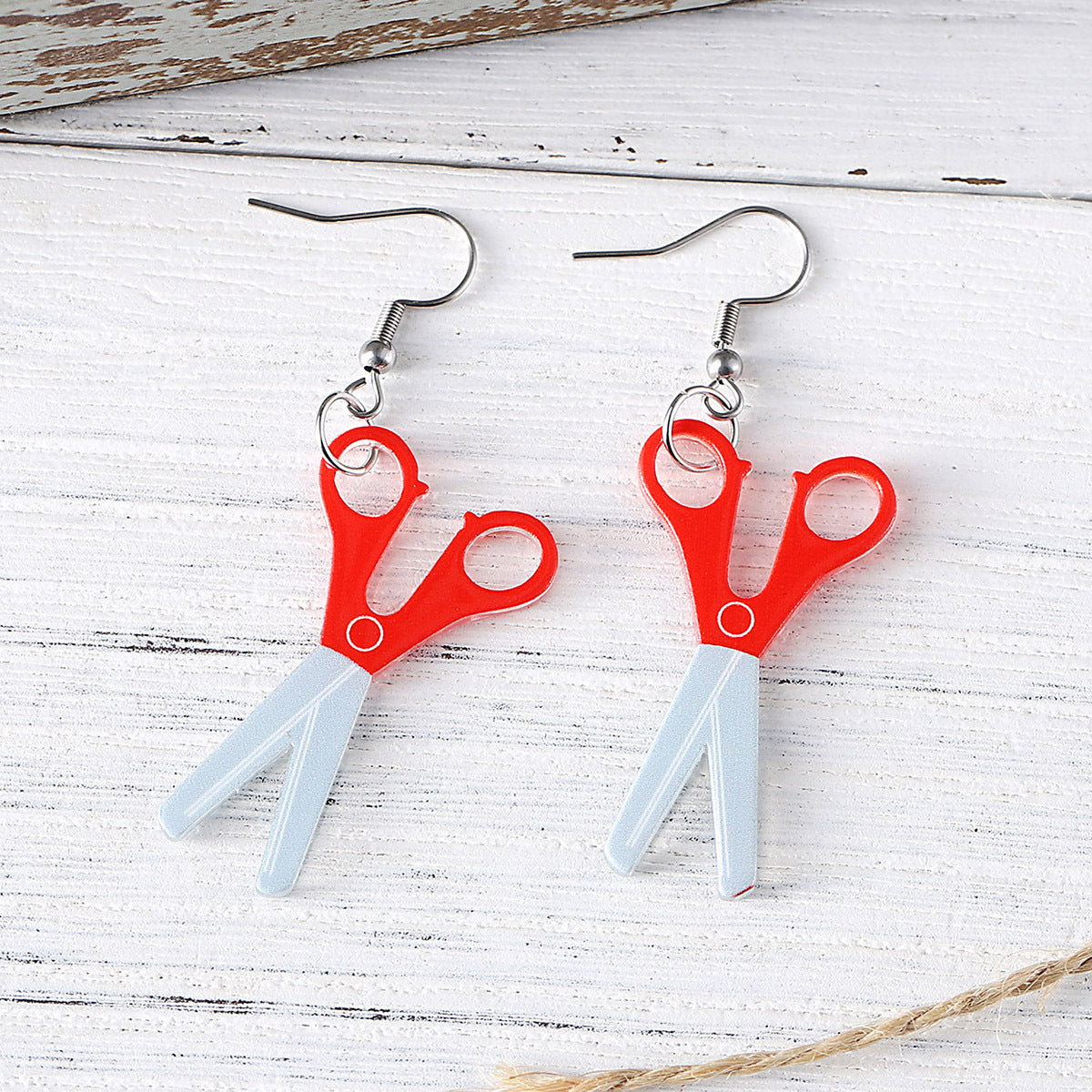 Wholesale  School Season Scissors Pencil ABC Exercise Book Pendant Earrings