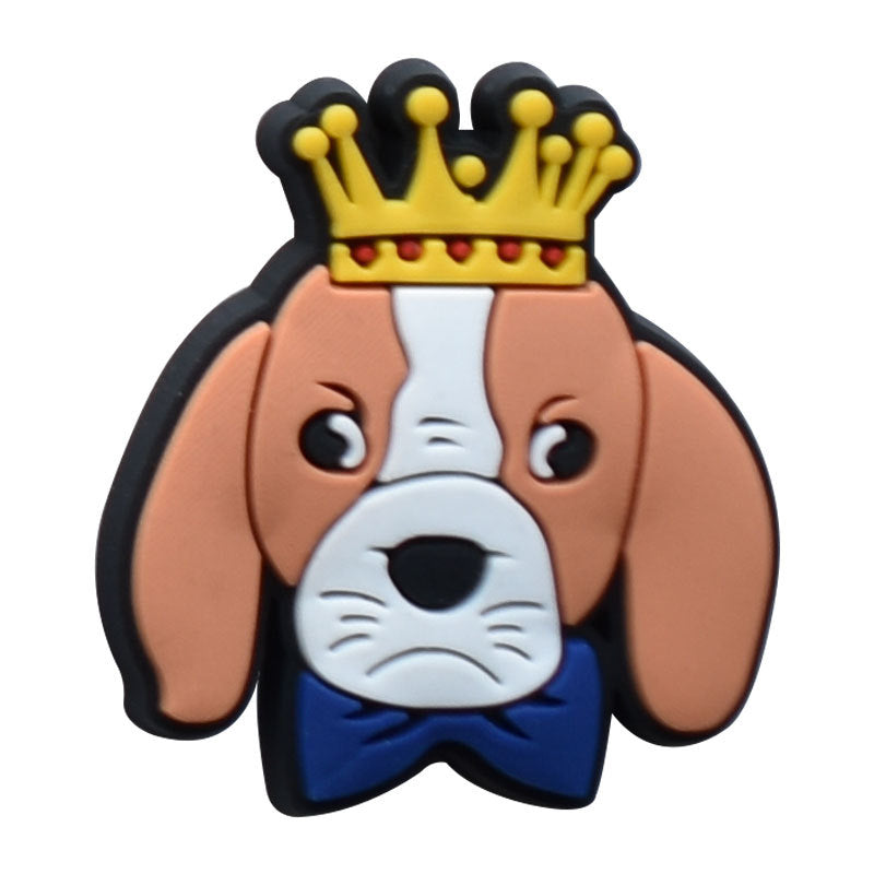 Wholesale  Random 100pcs Cute dog PVC Soft Rubber Shoe Buckle Decoration