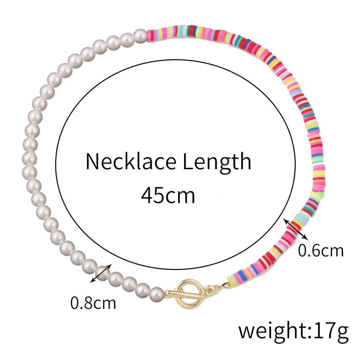 Wholesale soft pottery stone does not fade copper beads pearl pendant necklace