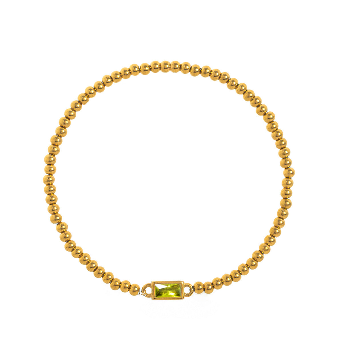 Bracelet rond de pierre de naissance de naissance de luxe léger en gros de décembre