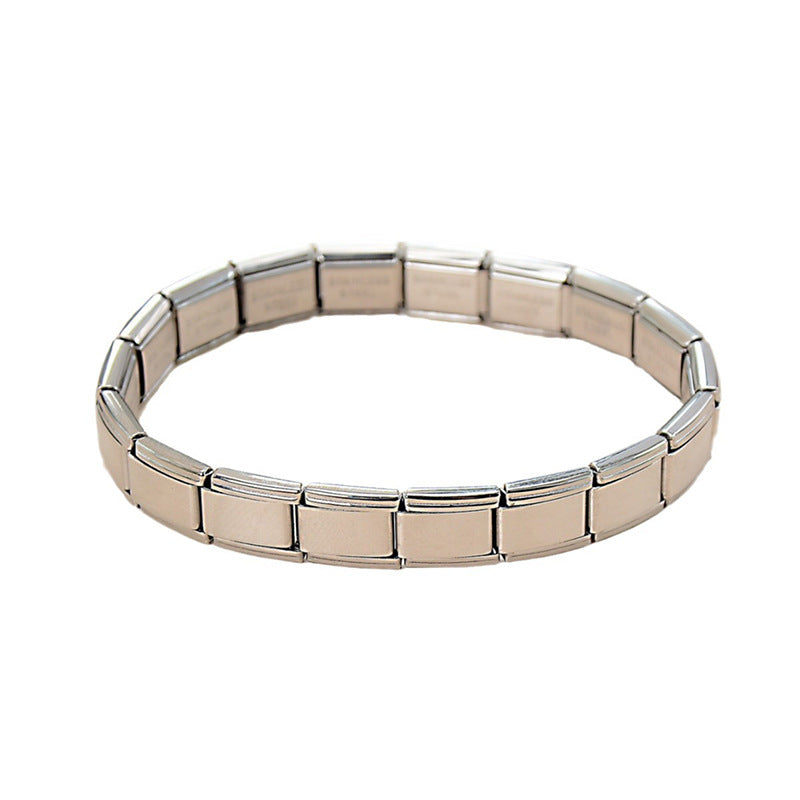 Wholesale Italian Charm Bracelet 9mm DIY Splicing Removable Creative Pattern Stainless Steel Composable Bracelet