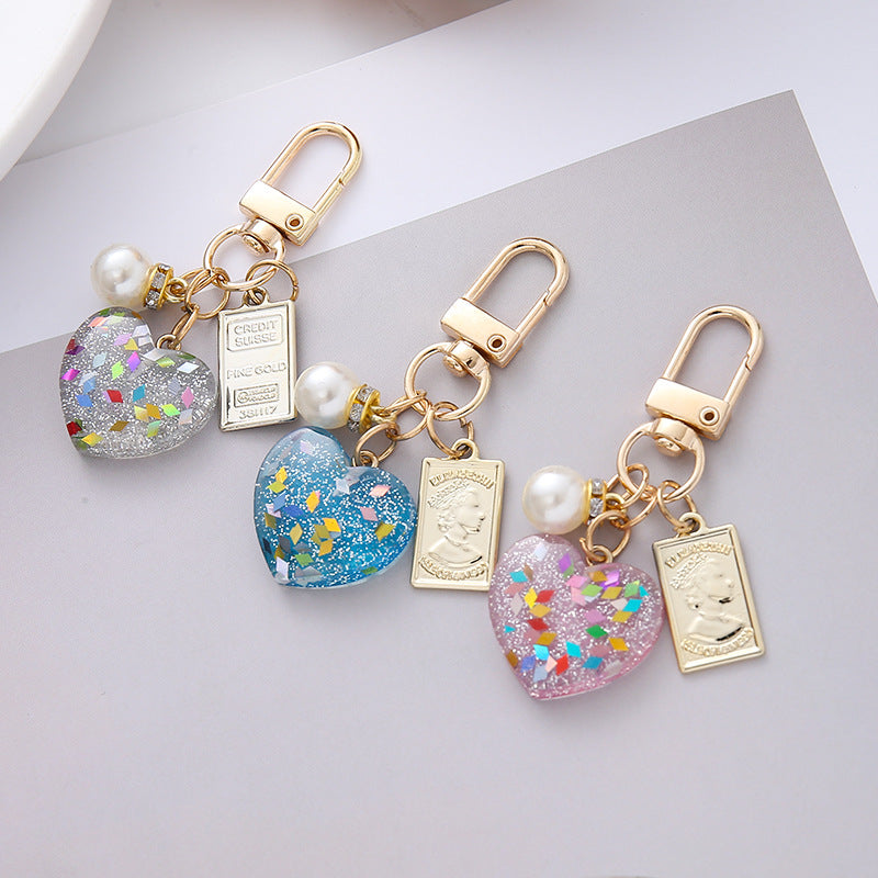 Wholesale  pearl love keychain