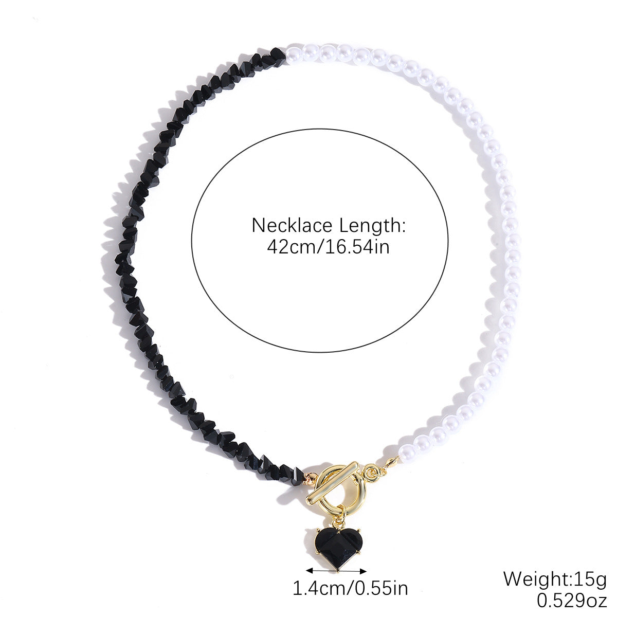 Wholesale  Light Luxury High Love Pendant Crystal Necklace