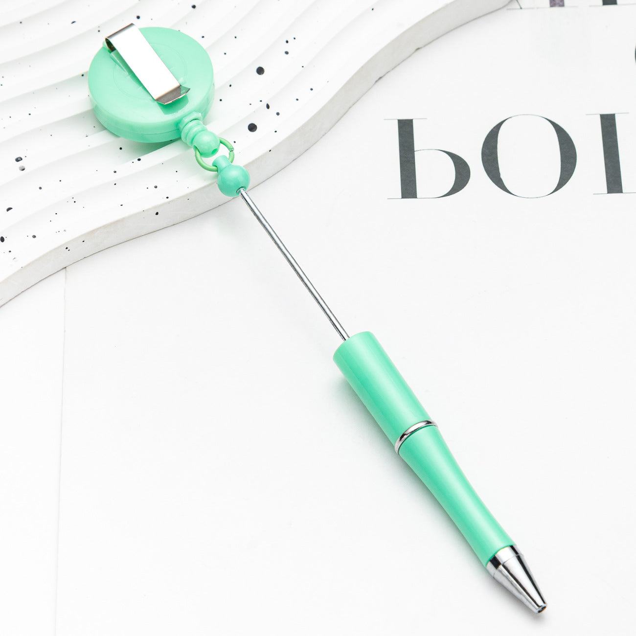 Wholesale Beadable Pens Plastic Badge Reels DIY Beaded Pens ACC-PN-HuaH059