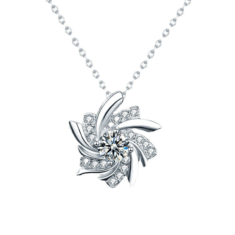 Wholesale Windmill S925 Sterling Silver Pendant Necklace