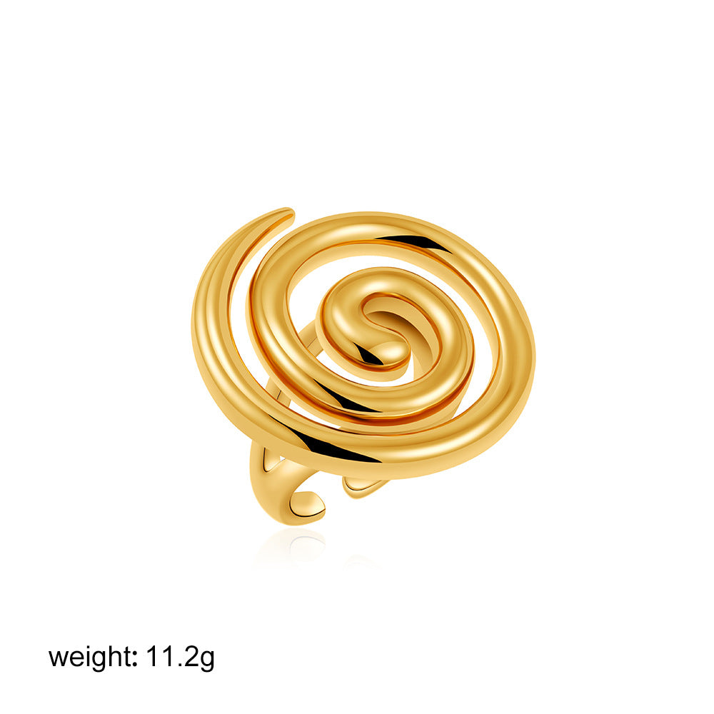 Wholesale 18K gold conch exaggerated opening ring
