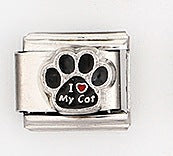 Wholesale Stylish Italian Style Dog Paw Modular Bracelet Stainless Steel Electroplated Fashion Accessory For Gift And Resale