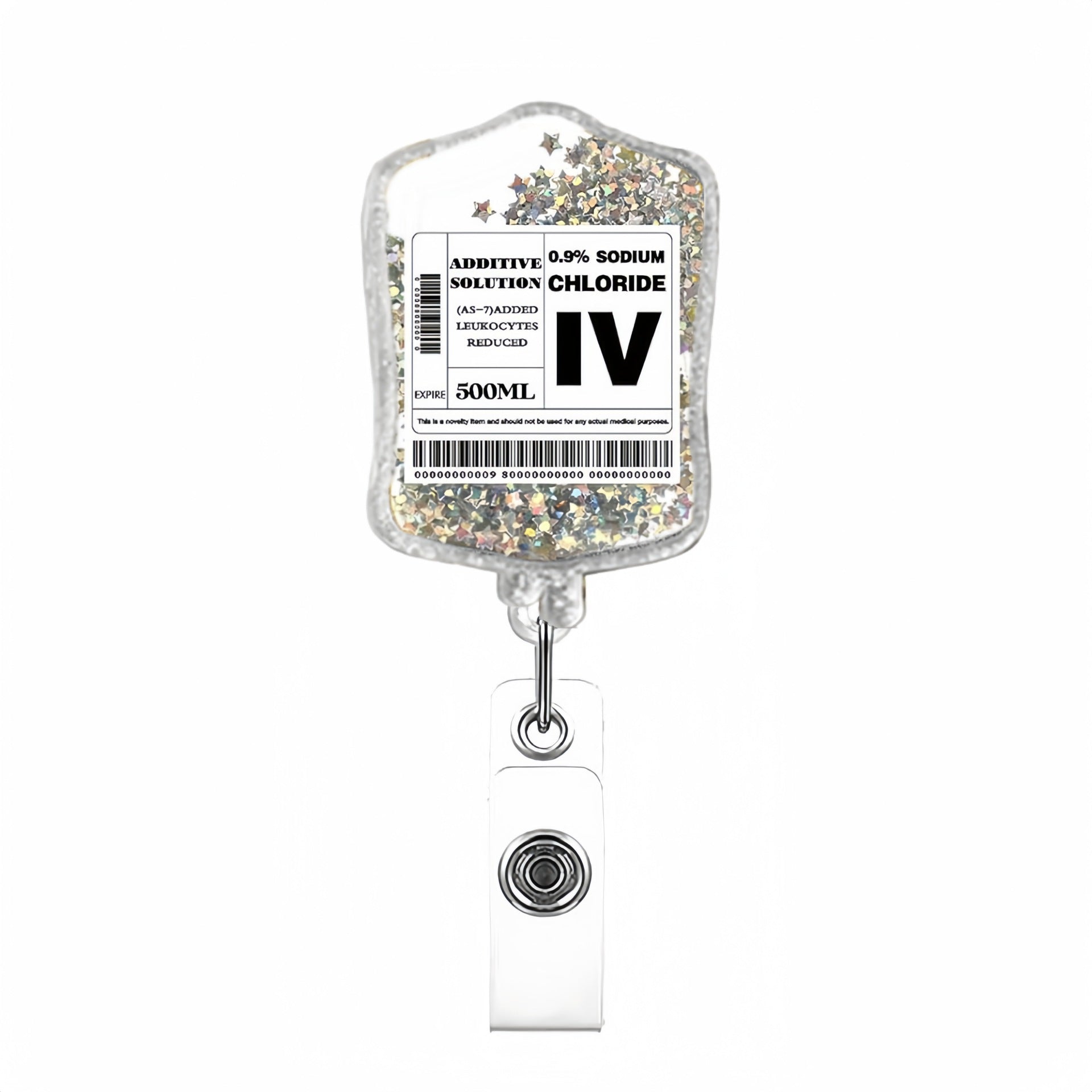 Wholesale IV Bag Design Liquid Glitter Retractable Badge Reel Fashion Accessory for ID Cards Boutique Resale