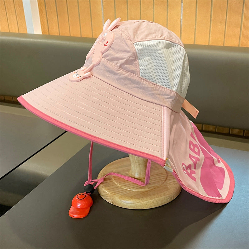 Wholesale Big Brim Children's Sunscreen Hat Summer Baby Hat  Bucket Hat
