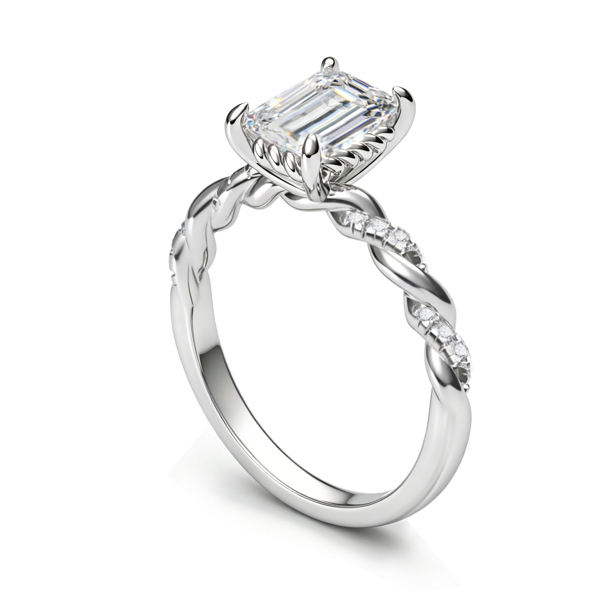 Wholesale Chic Twisted 925 Sterling Silver Ring For Women Square Zirconia Fashion Jewelry Accessory Great For Gift Everyday Wear And Boutique Resale