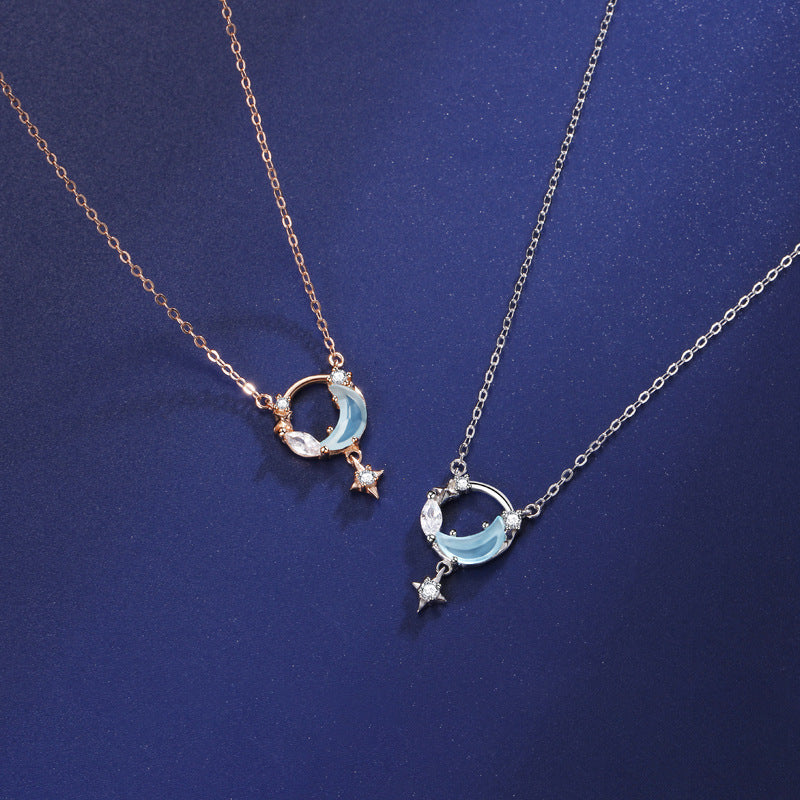 Wholesale 925 Sterling Silver Dream Chasing Star Necklace ACC-NE-XJF004