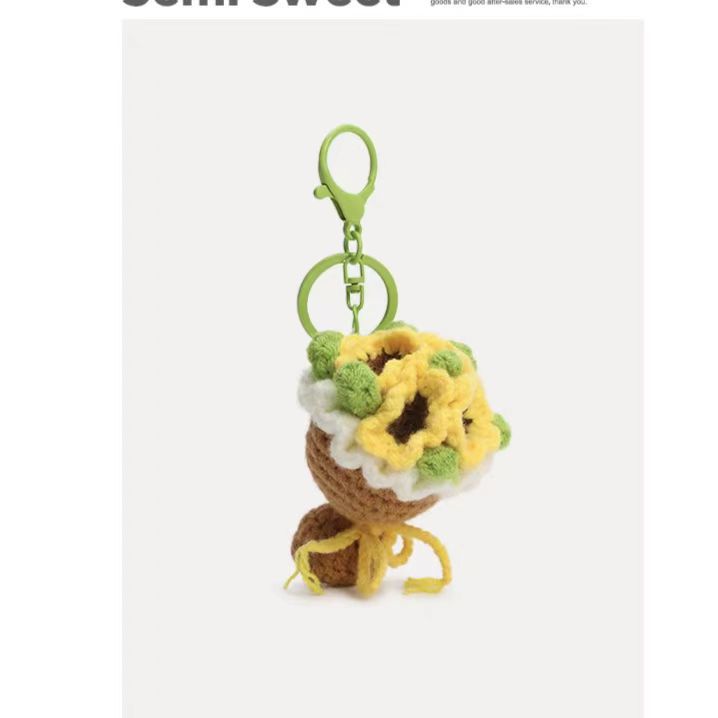 Wholesale  Woven Holding Flower Keychain