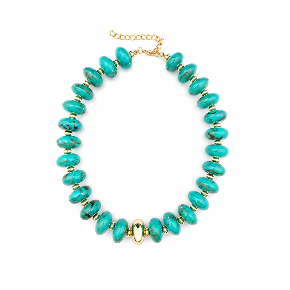 Wholesale Dopamine Color Acrylic Geometric Beaded Necklace Trendy Jewelry Gift for Women