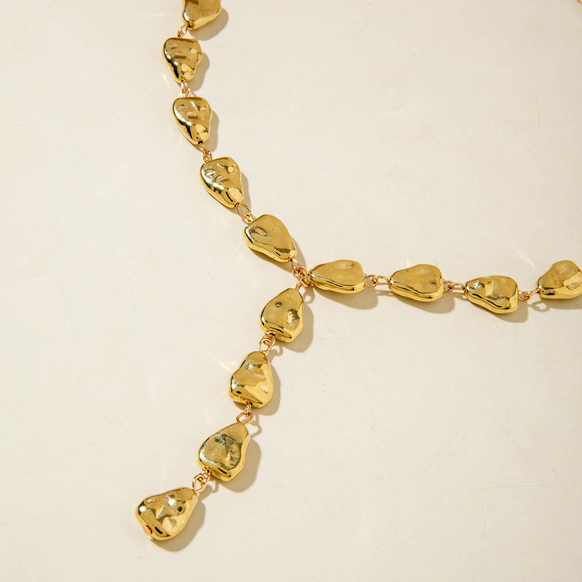 Wholesale Irregular Y-shaped clavicle teardrop pendant necklace