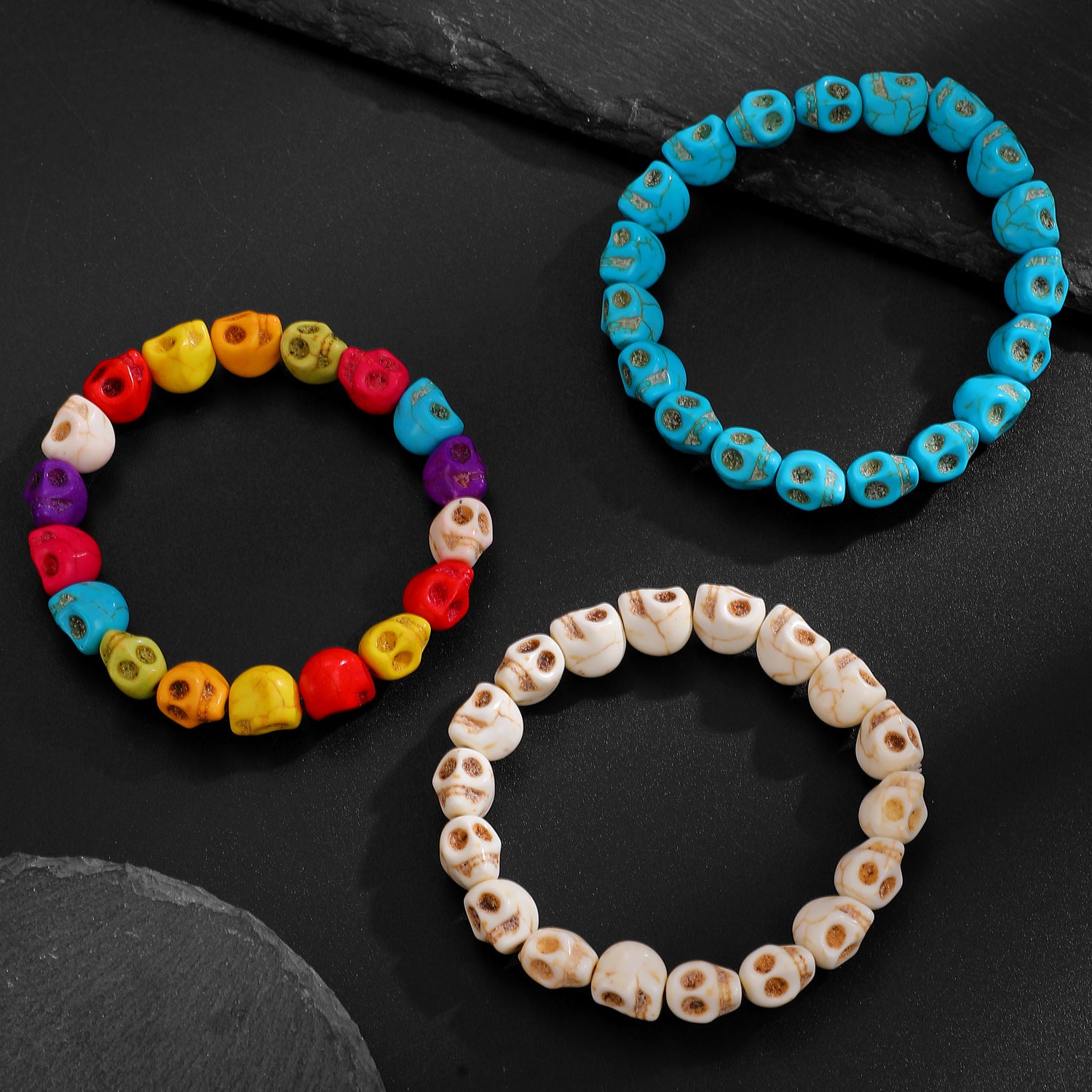 Wholesale Unisex Resin Skull Bracelet - Fashion Accessory,  Gift for  Party or Travel Commemoration
