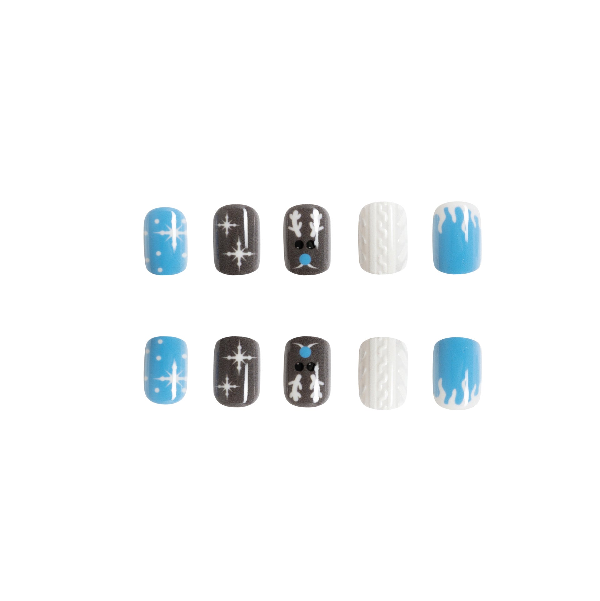 Wholesale 24 Pieces/box Christmas Snowflake Elk Press-on Nails Kits Nail Stickers ACC-NS-GuaiXL085