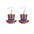 Wholesale Independence Day earrings American flag alloy diamond earrings