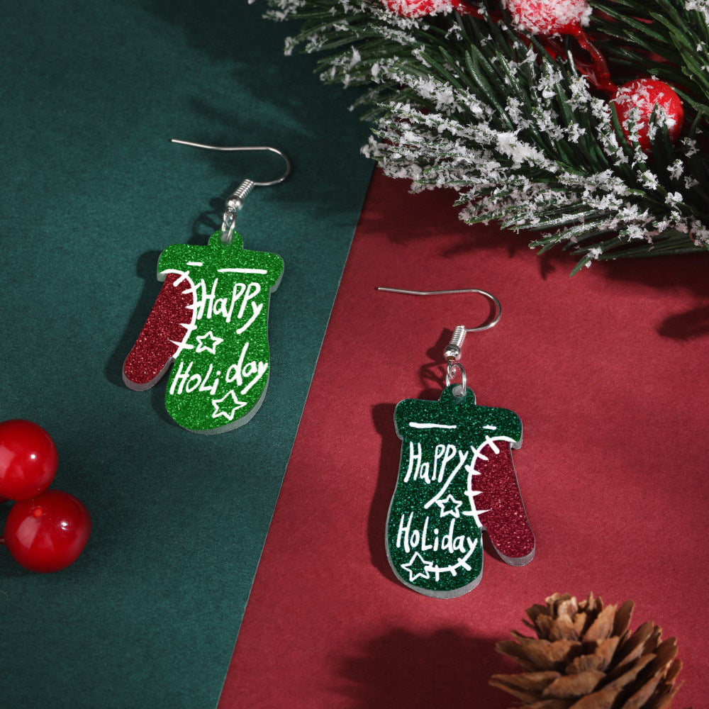 Wholesale Acrylic Christmas  Stocking Earrings