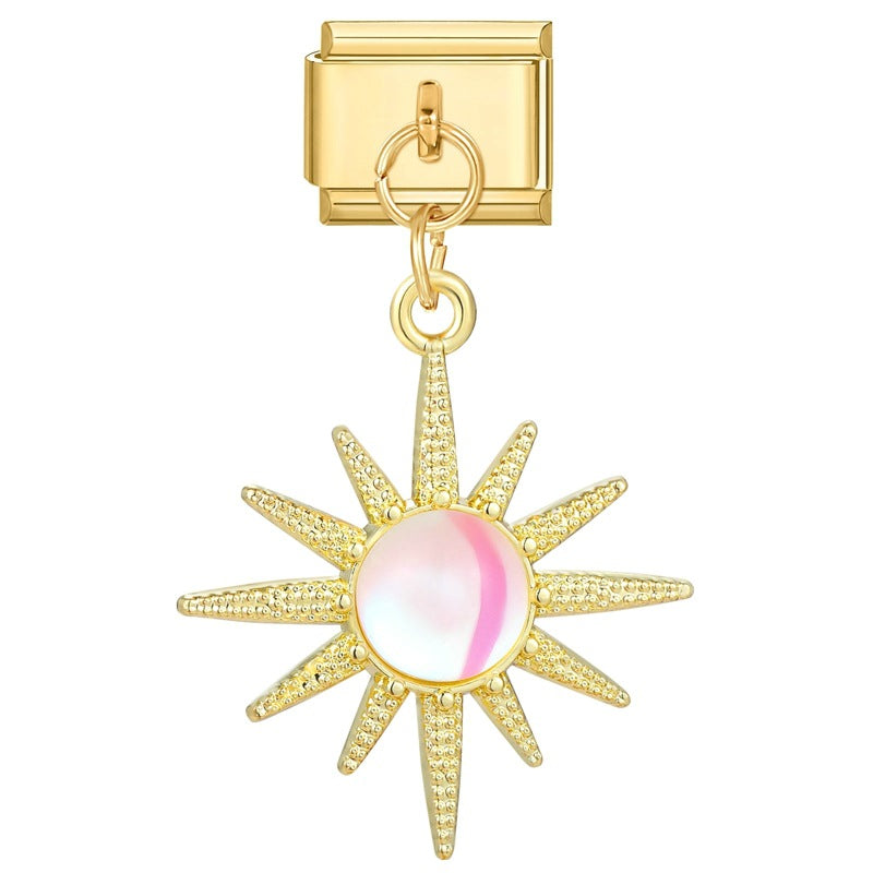 Wholesale Italian Charm Bracelet 9mm DIY Splicing Removable Stainless Steel Gold Base Pendant Composable Bracelet