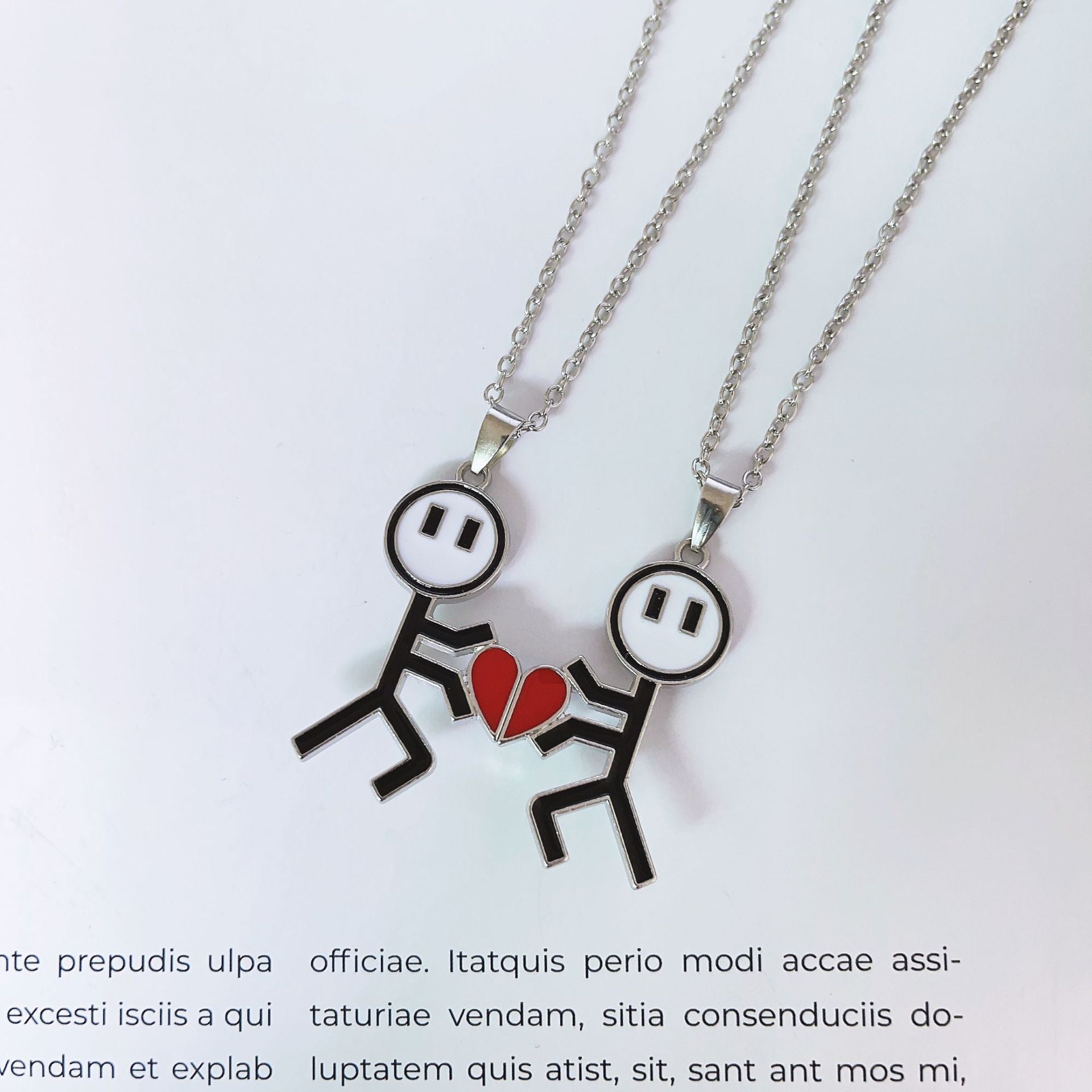 Wholesale Love Magnet Necklace Clavicle Chain Heart Necklace ACC-NE-JiuS012