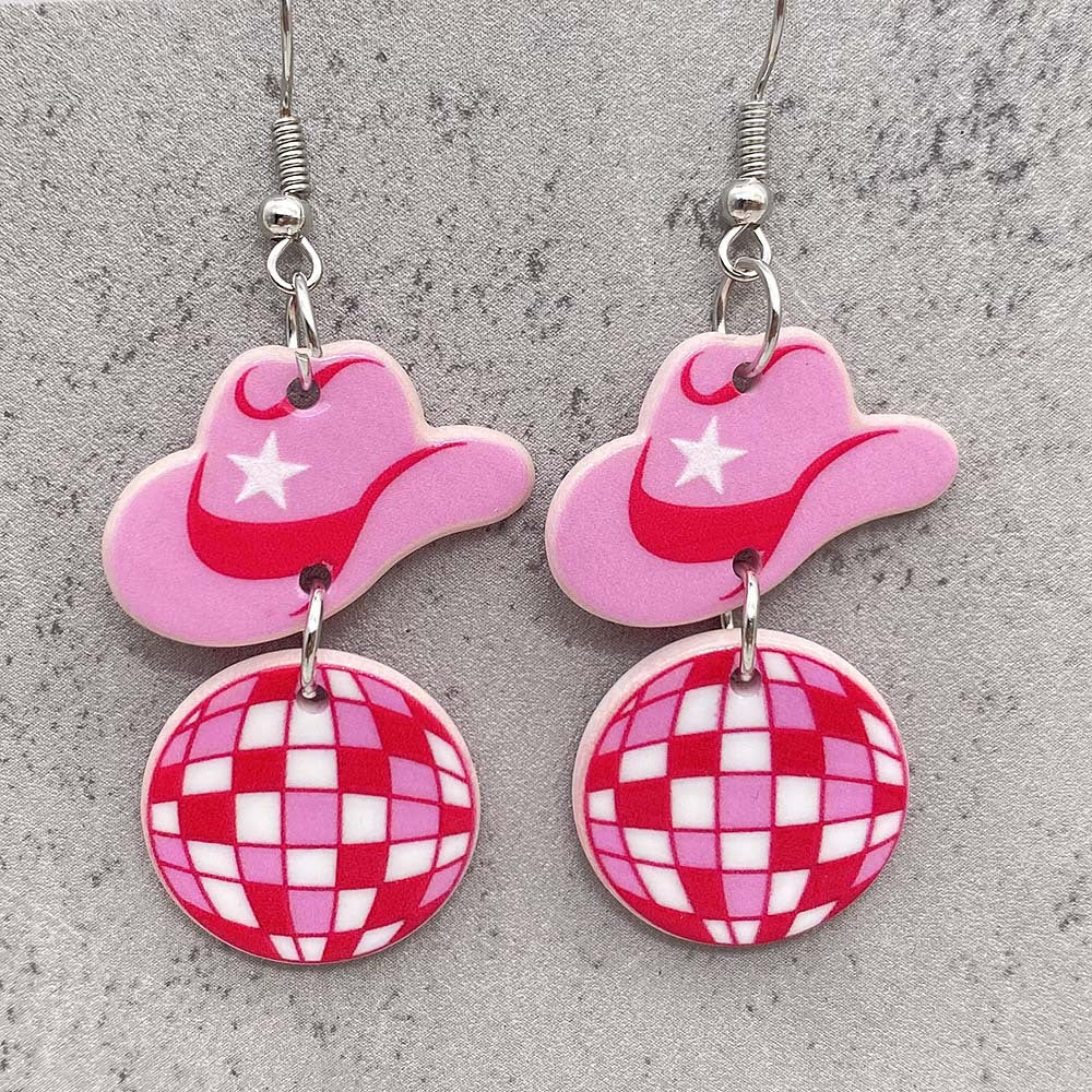 Wholesale Western Cowboy Style Acrylic Earrings ACC-ES-ChenY068