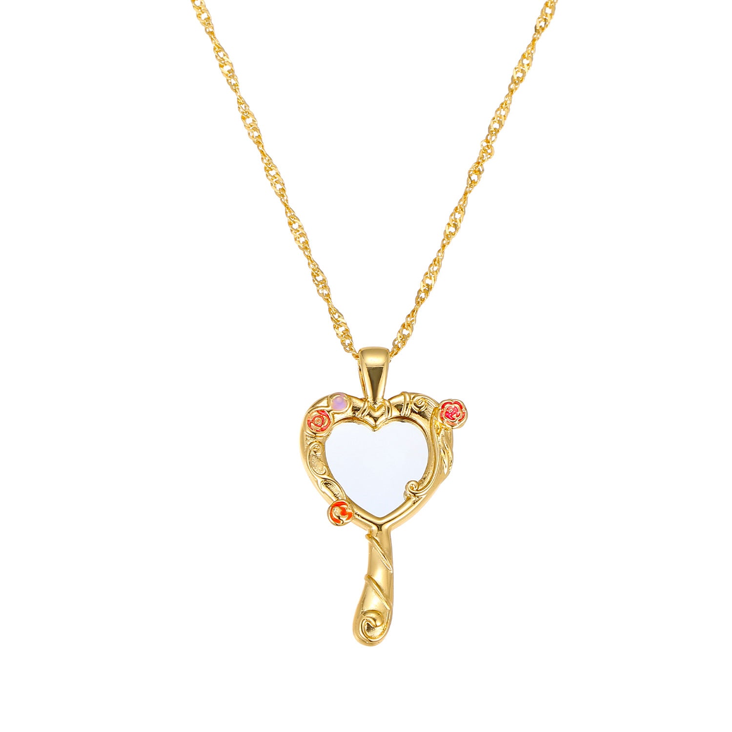 Wholesale Dopamine Girl -Style Magic Heart Copper-Plated Necklace