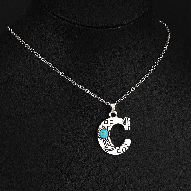 Wholesale Bourbon Mia Style English Letter Necklace ACC-NE-Yuj001