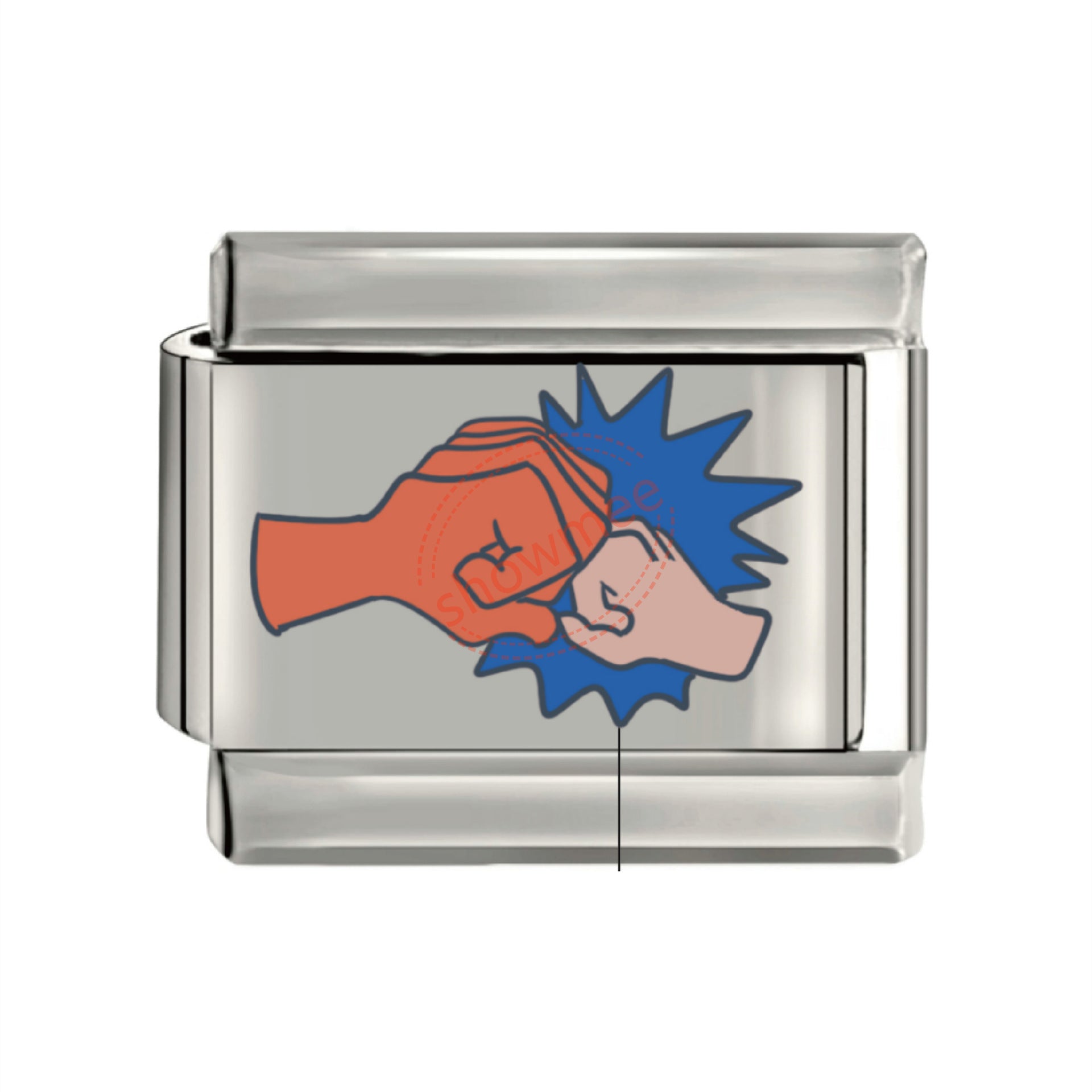 Wholesale 10pcs Italian Charm Bracelet 9mm DIY Splicing Father's Day Elements Titanium Steel Composable Bracelet