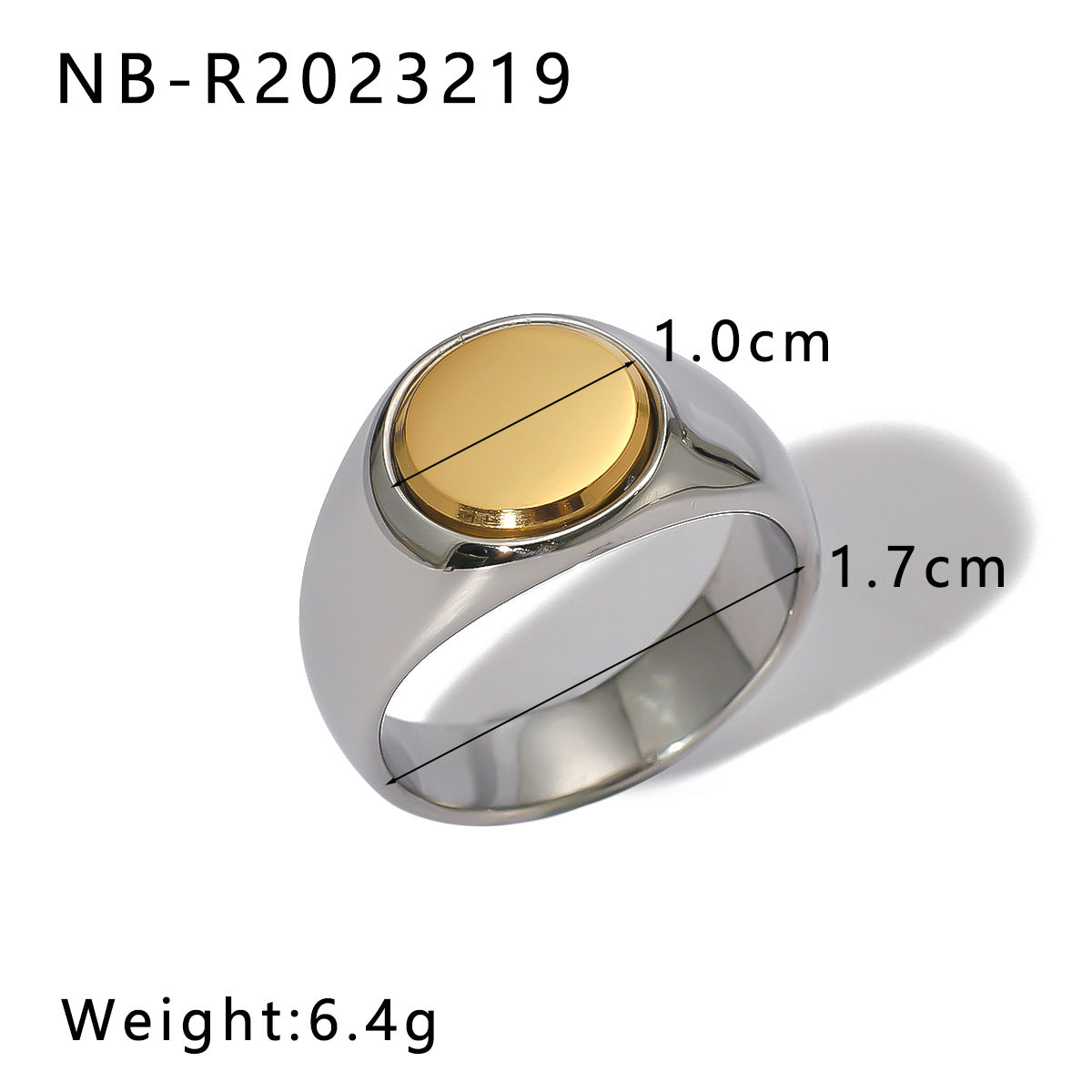 Wholesale Gold Steel Color Matching Cast Stainless Steel Plated 18k Gold Rings ACC-RS-XinY014