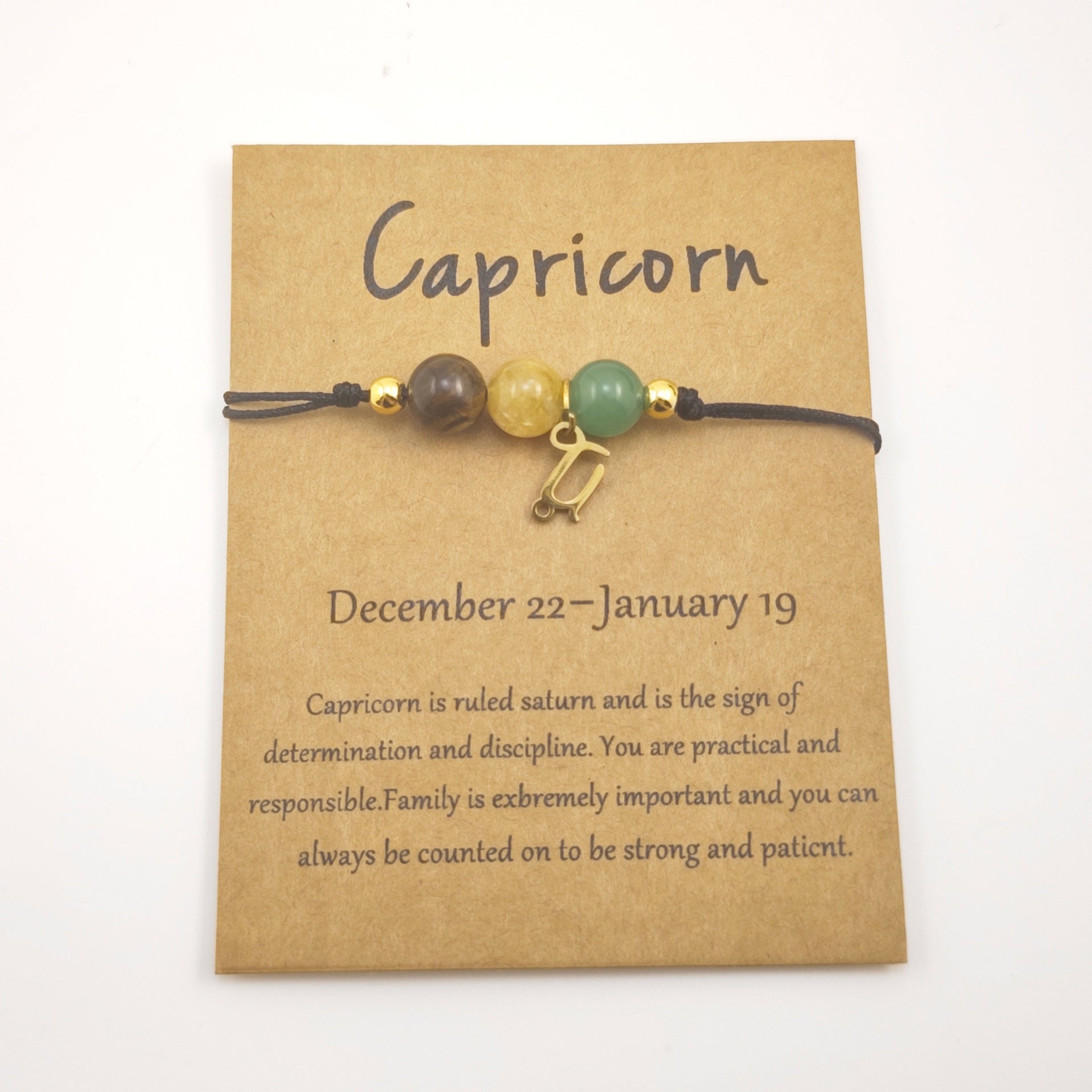 Wholesale Natural Stone Crystal Zodiac Bracelet Handmade Woven Rope Fashion Jewelry Accessory