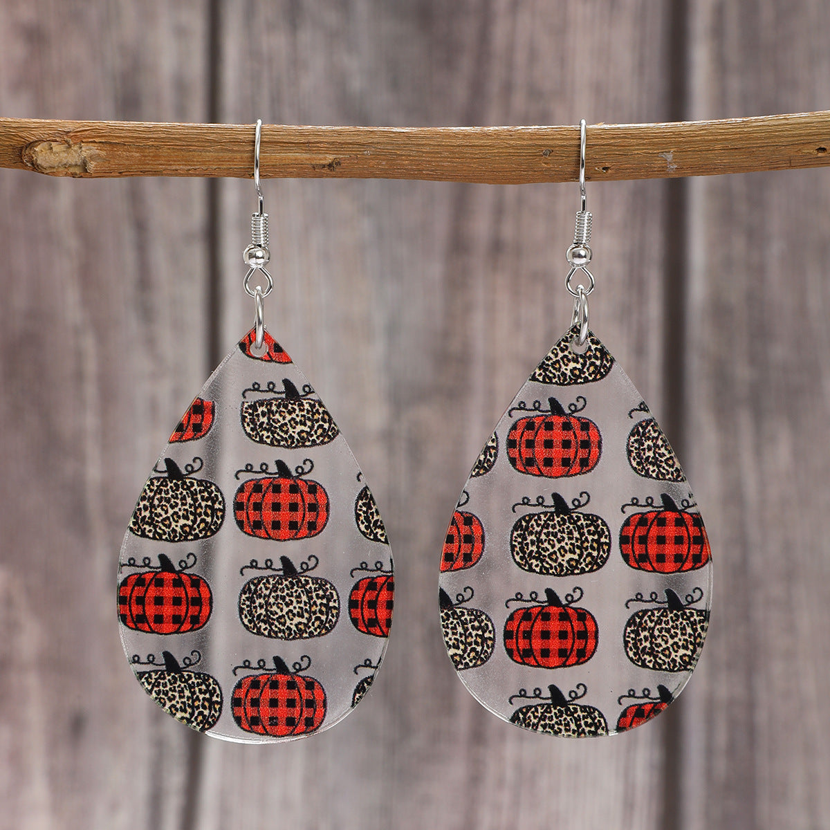 Wholesale  drop shaped pumpkin shell acrylic earrings